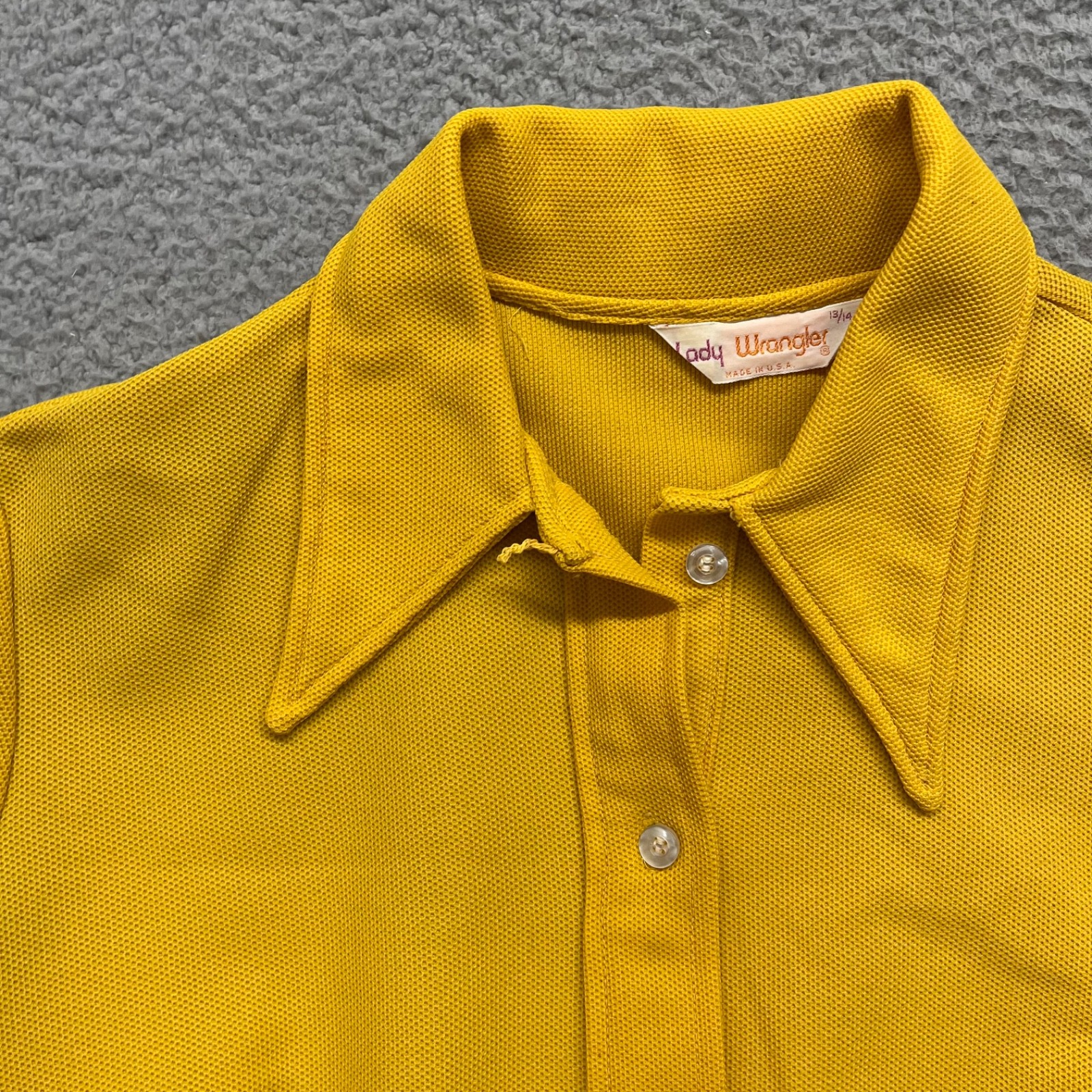 Vintage Lady Wrangler Set Womens 13/14 Yellow Western Cowgirl 60’s 70’s Retro