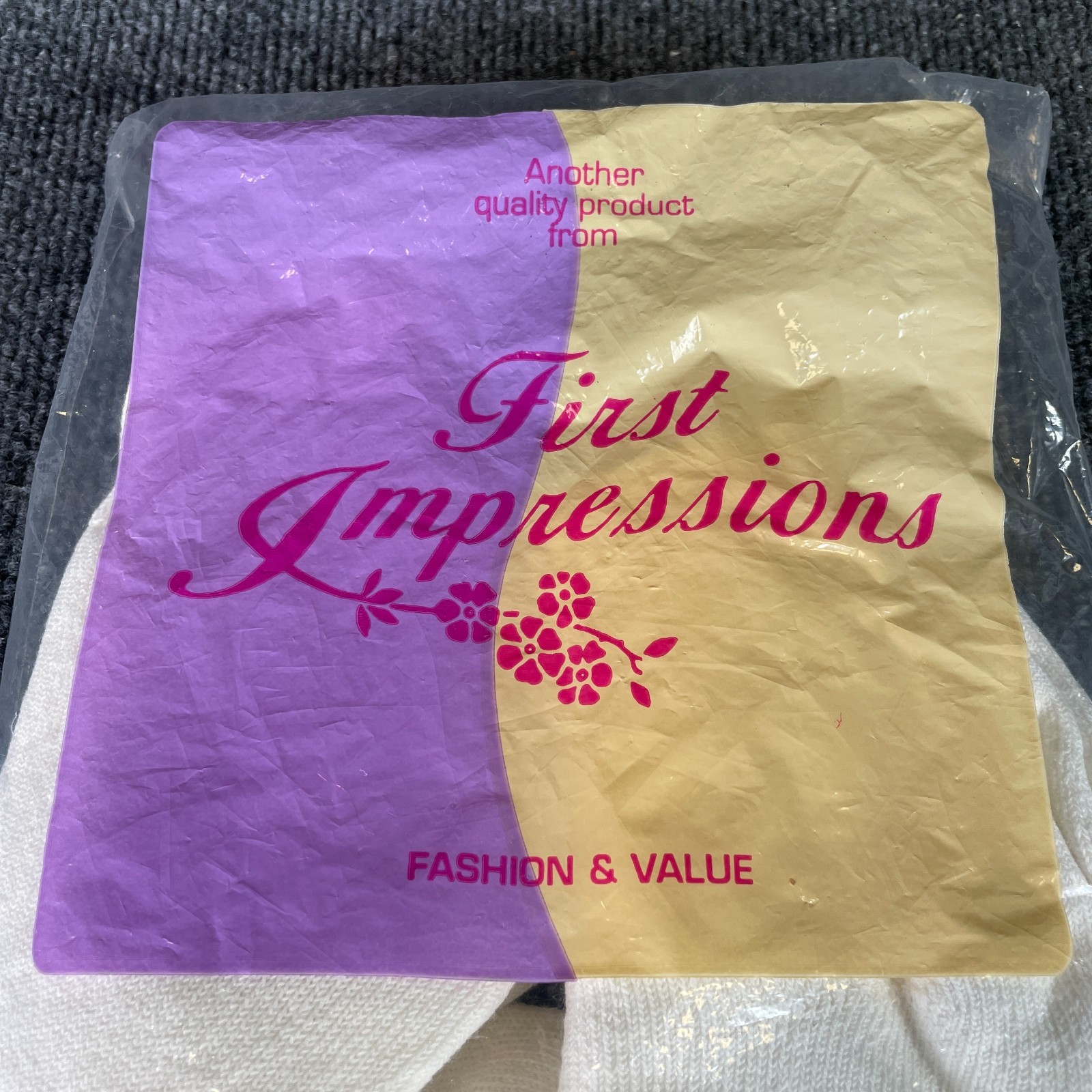 Vintage Cotton First Impressions Ankle Socks 4 Pairs White Womens 9-11 New USA