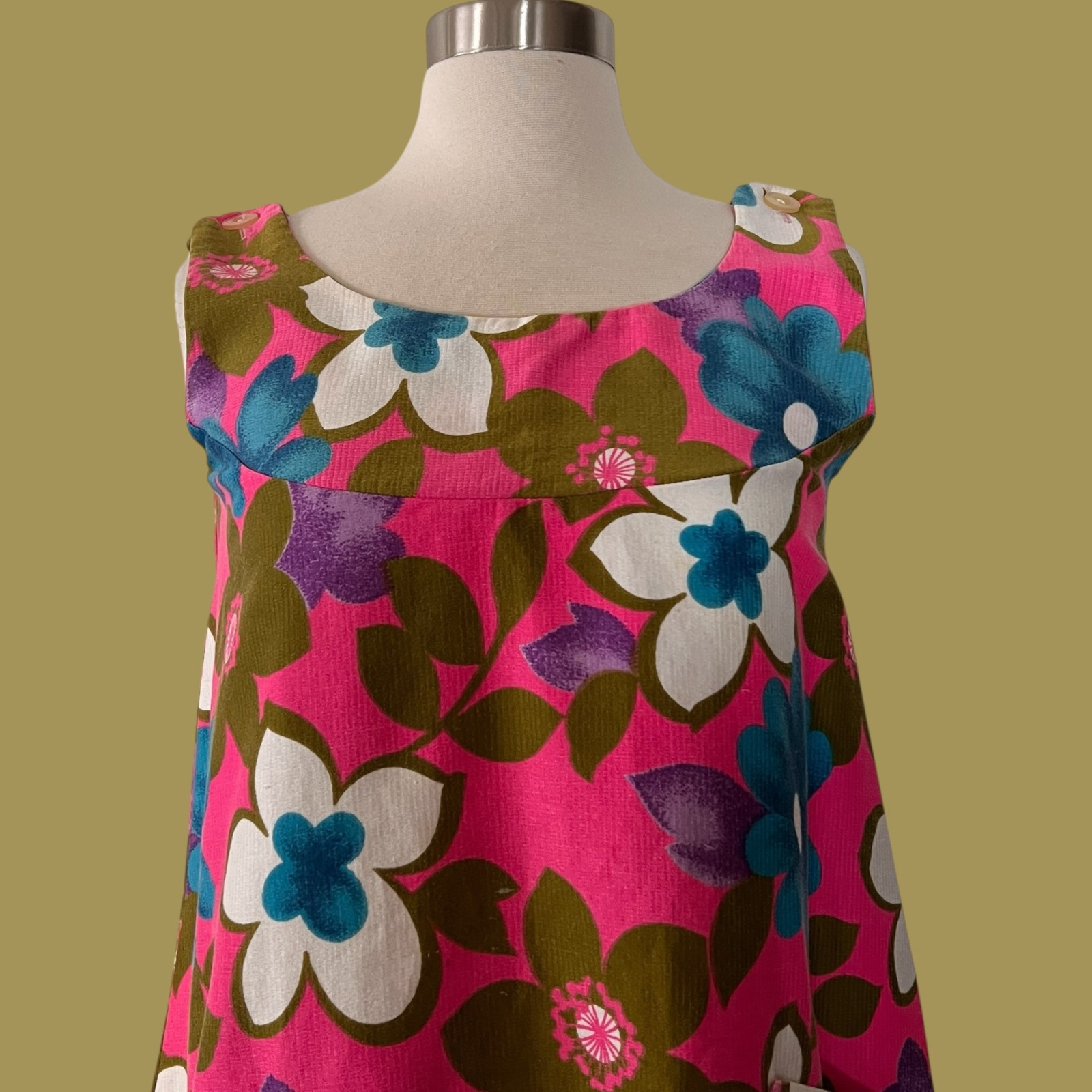 Vintage 60s Hawaiian Dress : Aloha Authentic Hawaiian, Tiki, Luau, Mini
