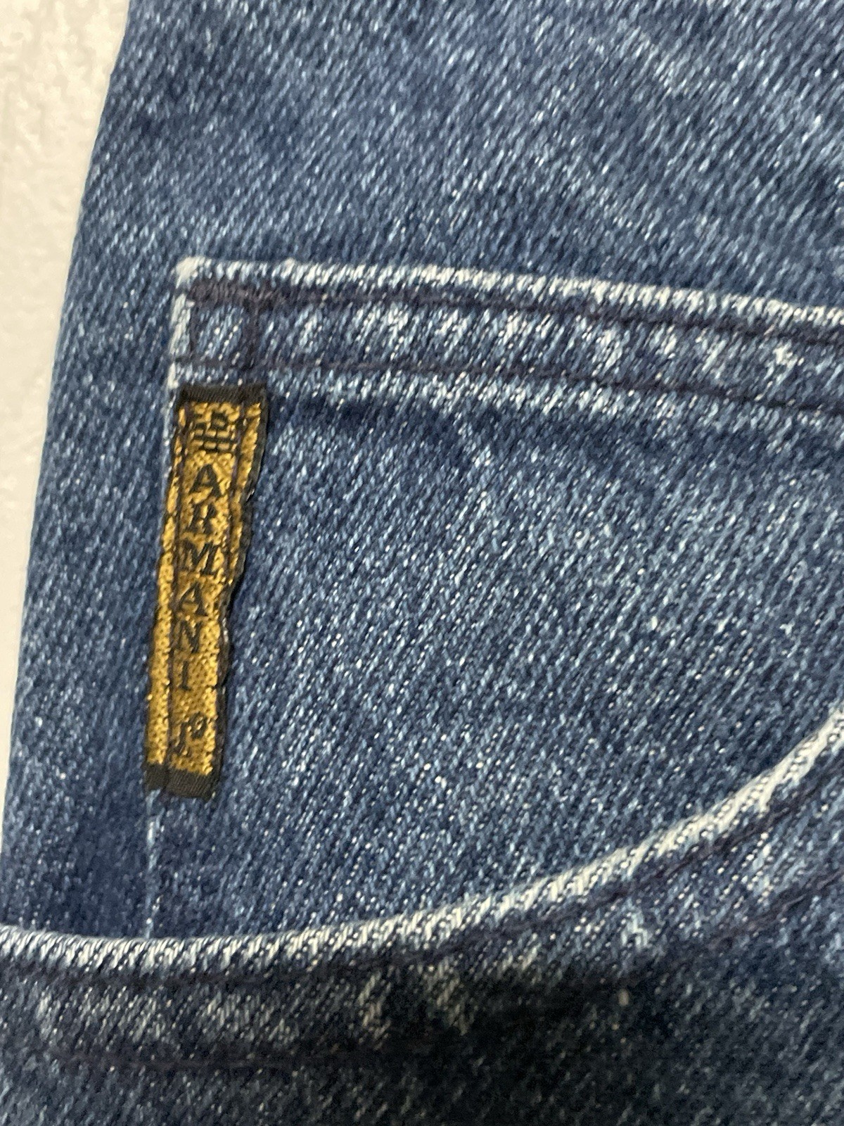 Vtg Armani Jeans 28×26 Unisex 80s 90s Tapered Leg High Waist Made in Italy C2