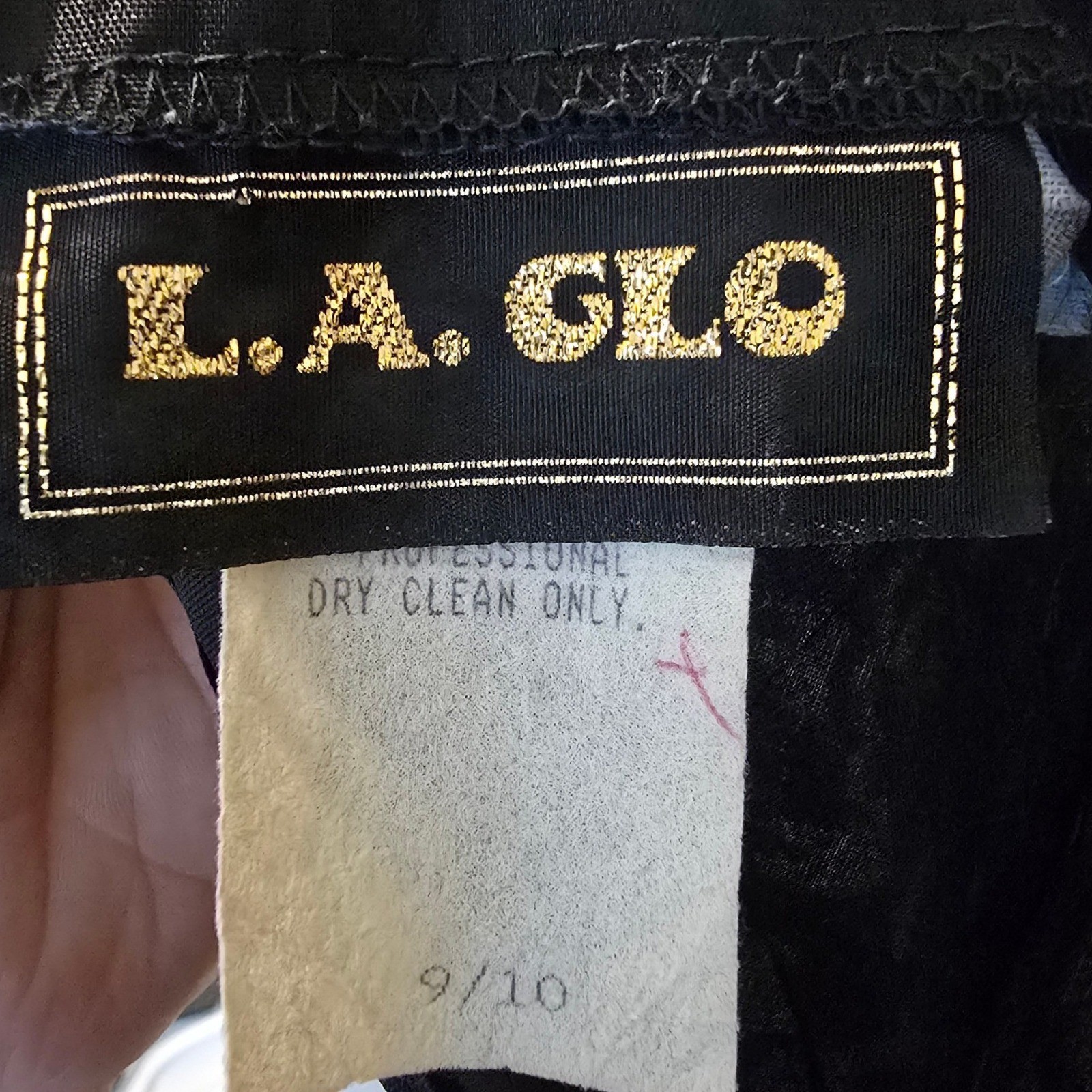 L.A. Glo Vintage 90s goth Black Lace Scalloped Mini Dress Whimsigoth Size 9/10
