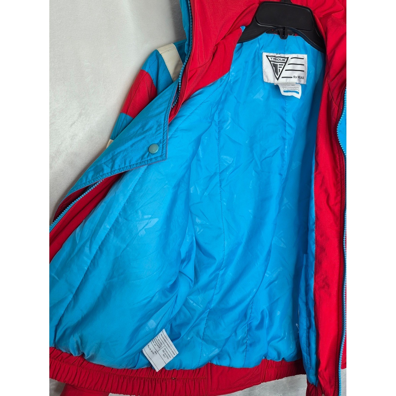 Vintage 80s Tyrolia by HEAD Colorblock Ski Jacket Blue Red Womens Small