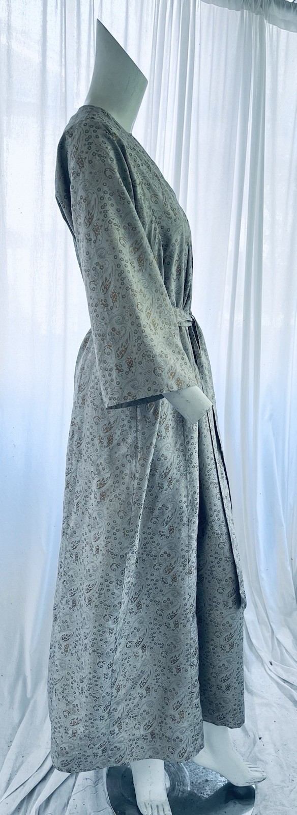 Vintage Jim Thompson Thai Silk Caftan 1970s Kaftan Dress w /Pockets Size Large