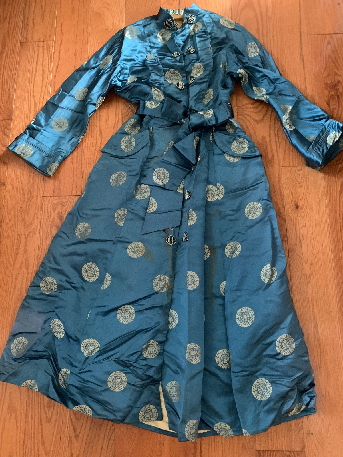 Vintage 1930’s Ying Tai Ltd Peninsula Hotel Hong Kong Silk Robe Dressing Gown M