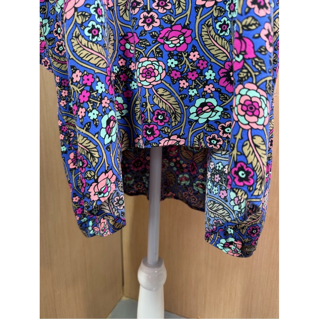 Matilda Jane Thoughts and Dreams Boho Floral Tunic Dress with Pockets Sz Large
