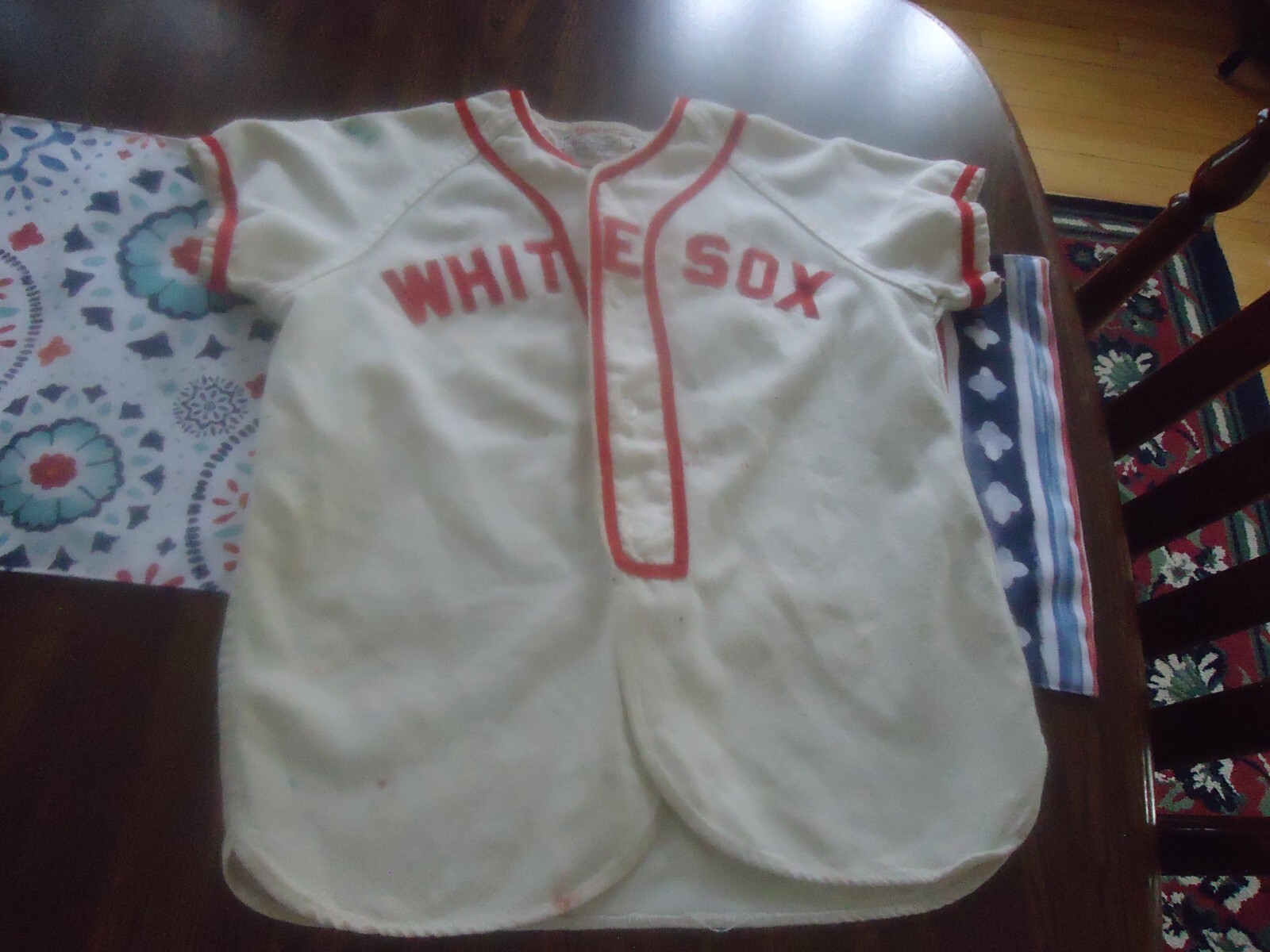 Vintage WHITE SOX Youth Little League Baseball Jersey, WILSON, Made in USA Sz M