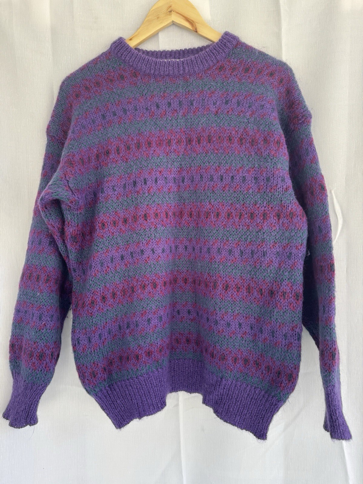 VINTAGE 80s Jump Mohair Blend JUMPER SWEATER 1980s Knitwear