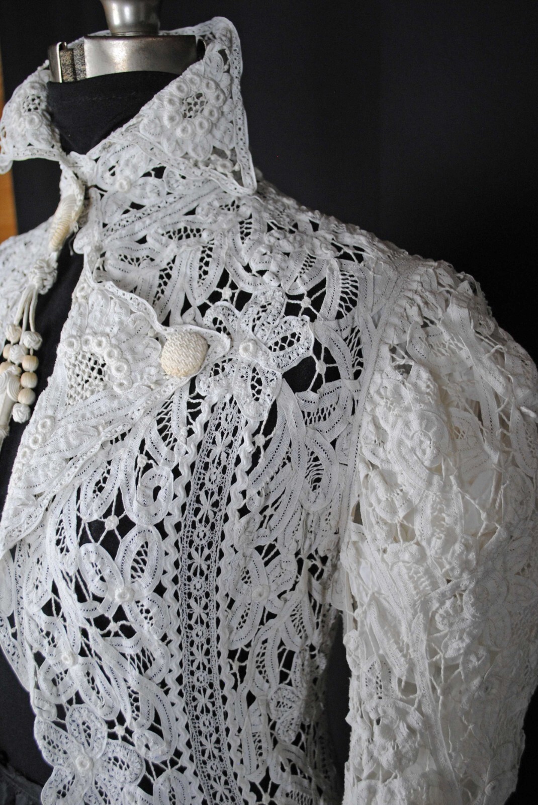EDWARDIAN BATTENBURG TAPE LACE COAT 1908