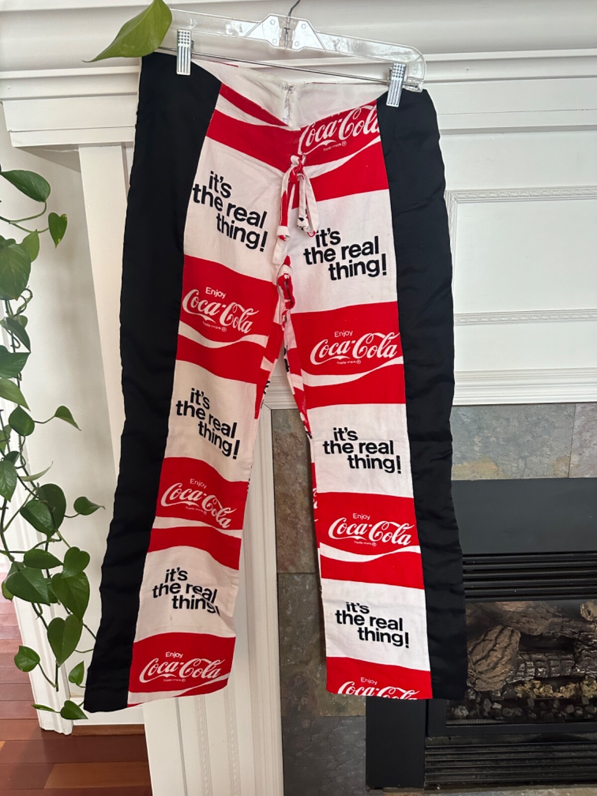 Vintage 70’s Coca Cola Bell Bottom Beach Hippie Pants It’s the Real Thing Unisex