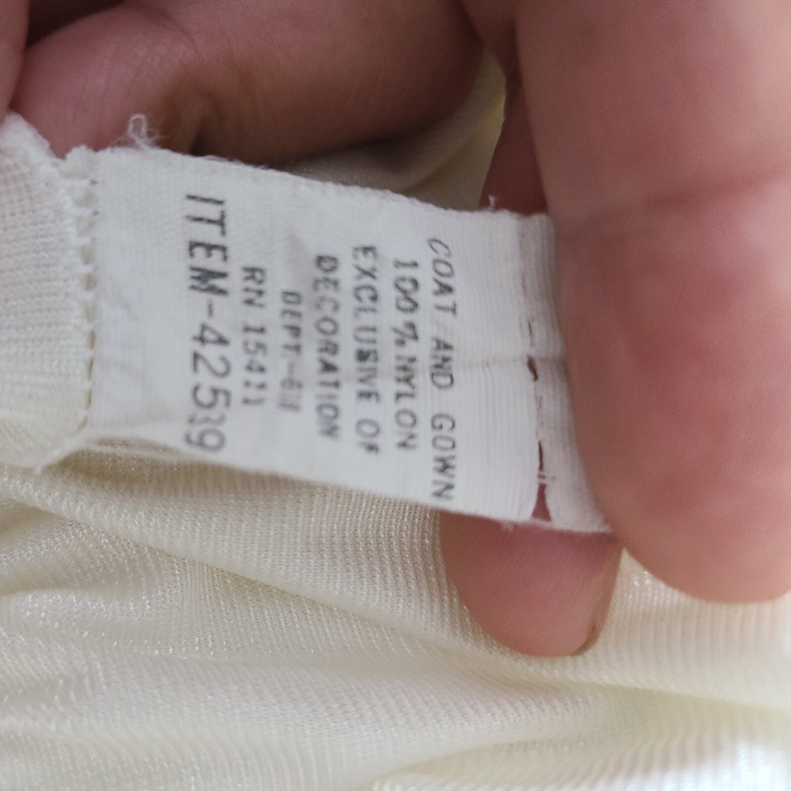 Sears slip dress Womens S (8/10) Ivory Full Nylon Silky Lingerie Sexy
