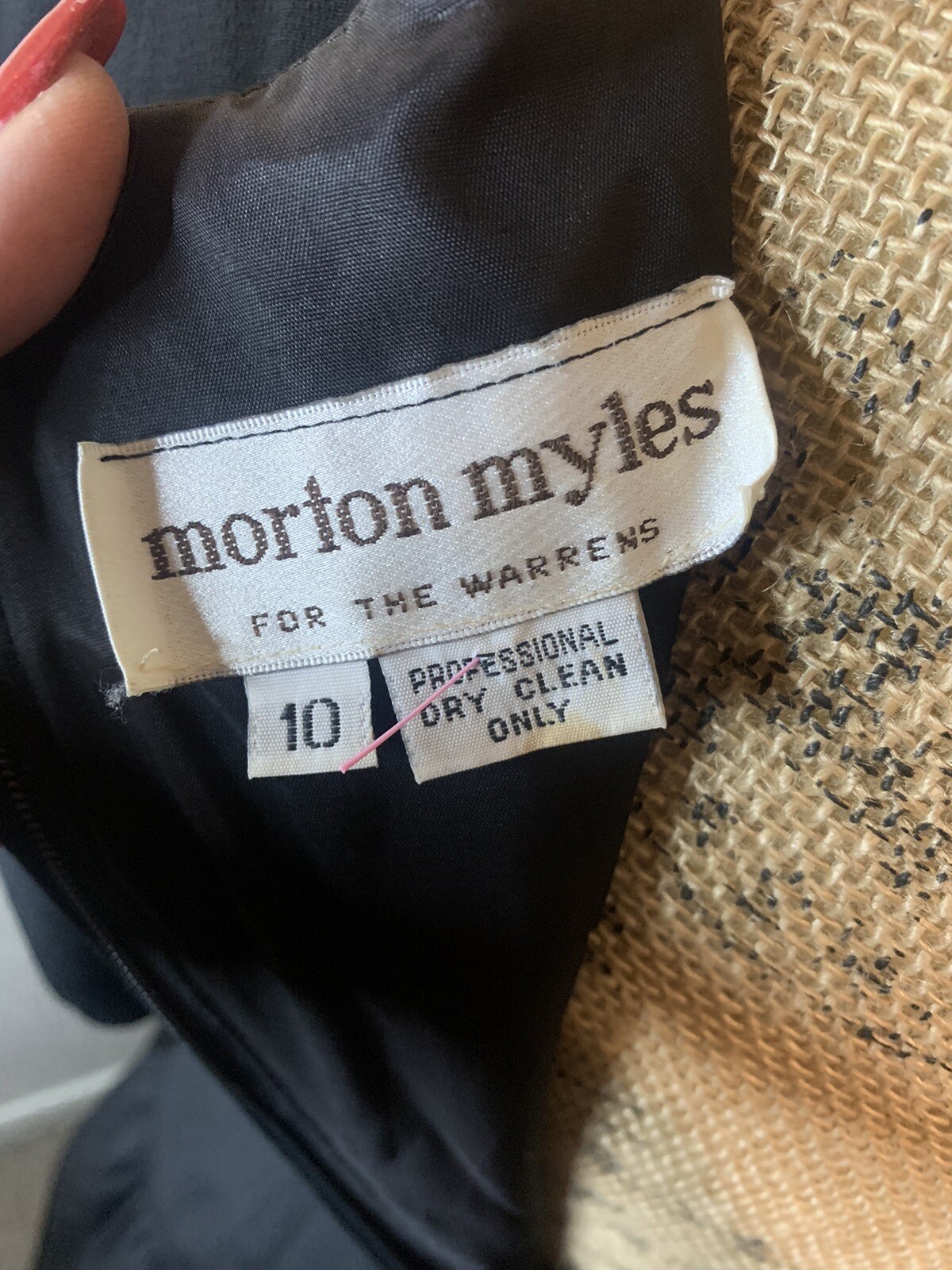 Vintage 1980’s Morton Myles For The Warrens Black Dress 10