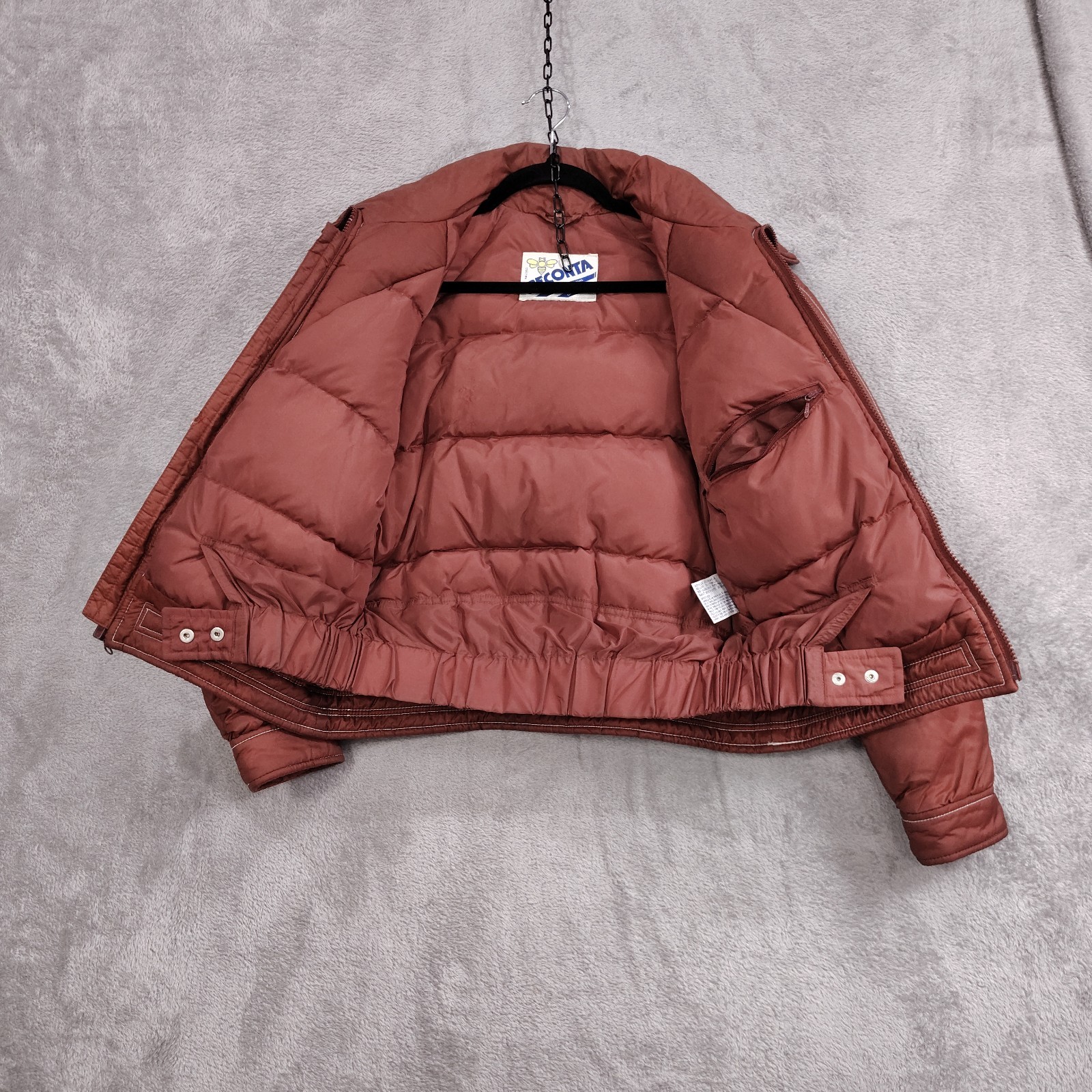 Vintage BECONTA Winter Down Puffer Jacket XS Ski / Snowboard Jackie Burkhardt
