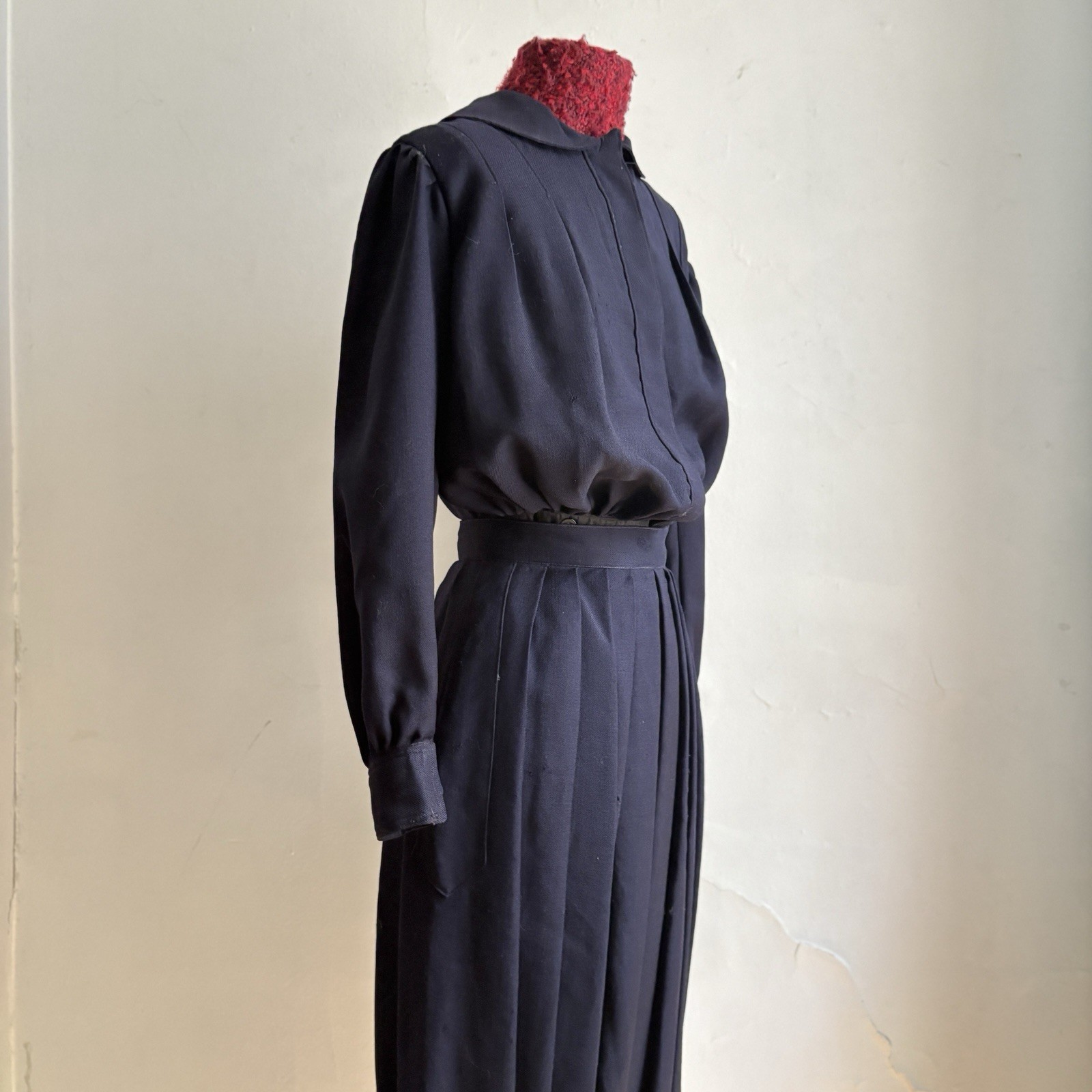 Antique Edwardian Blue Wool Gym Suit Jumpsuit 1911 Vintage Sports