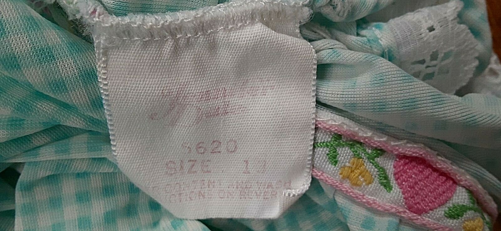 42″ underarm Jennifer Dale 1970s vintage nightgown Nylon Gingham Hippi Country