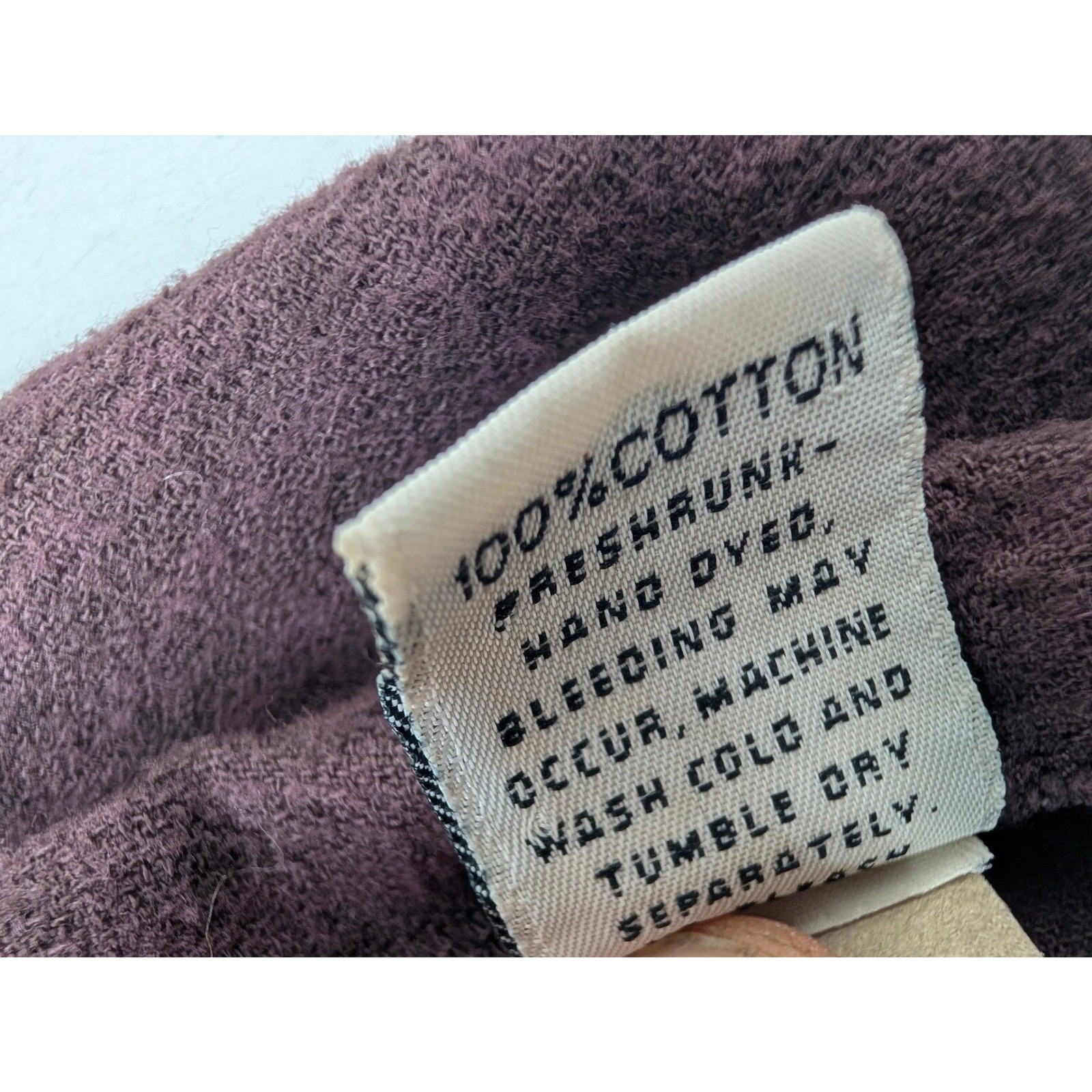 Vintage PA Company Boston Hand Dyed Preshrunk Cotton Dress Plum Size M/L USA