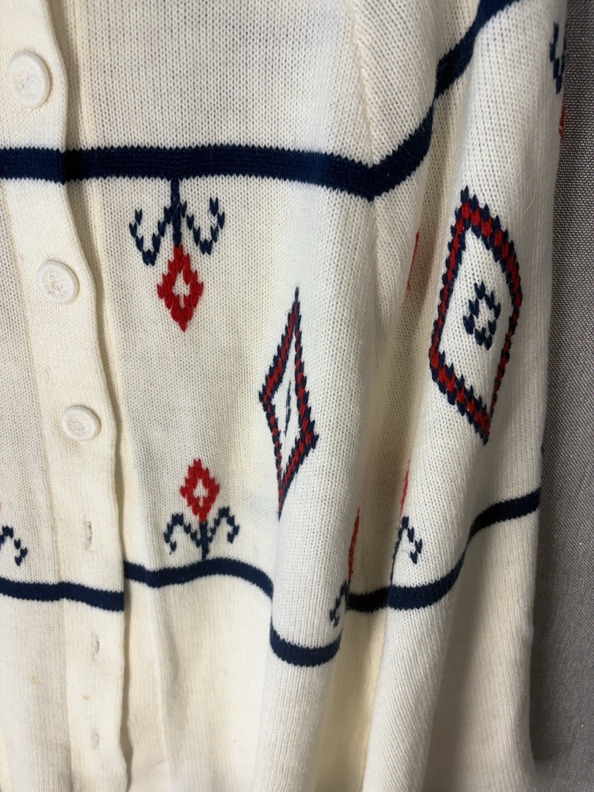 vintage womens poncho top Project Piece. Has Some Stains Missing Buttons Hem Out