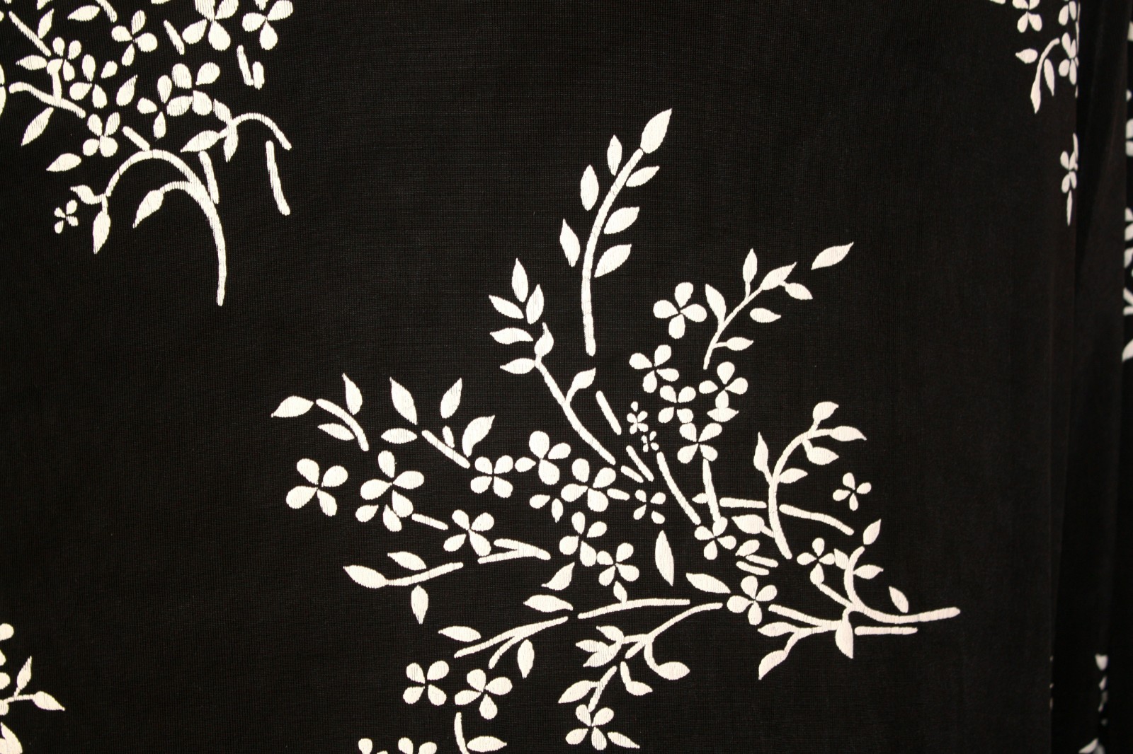 VTG RONNI NICOLE II Casual Shirt Dress LS Black White Floral ~ Plus 24W #09
