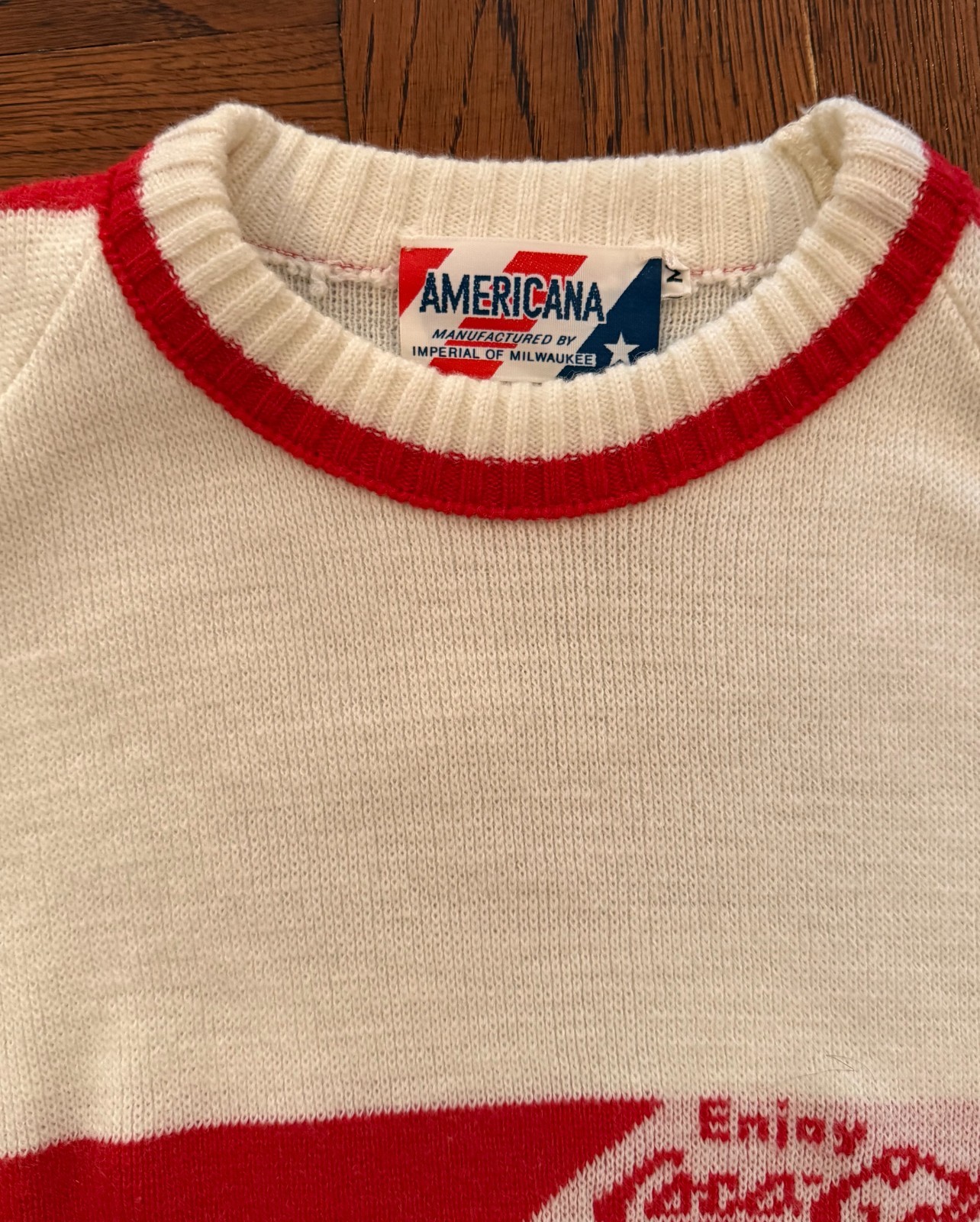 Vtg Cheerleader Set, Enjoy Coca Cola embroidery, Sweater & Pleated Skirt M, Cool