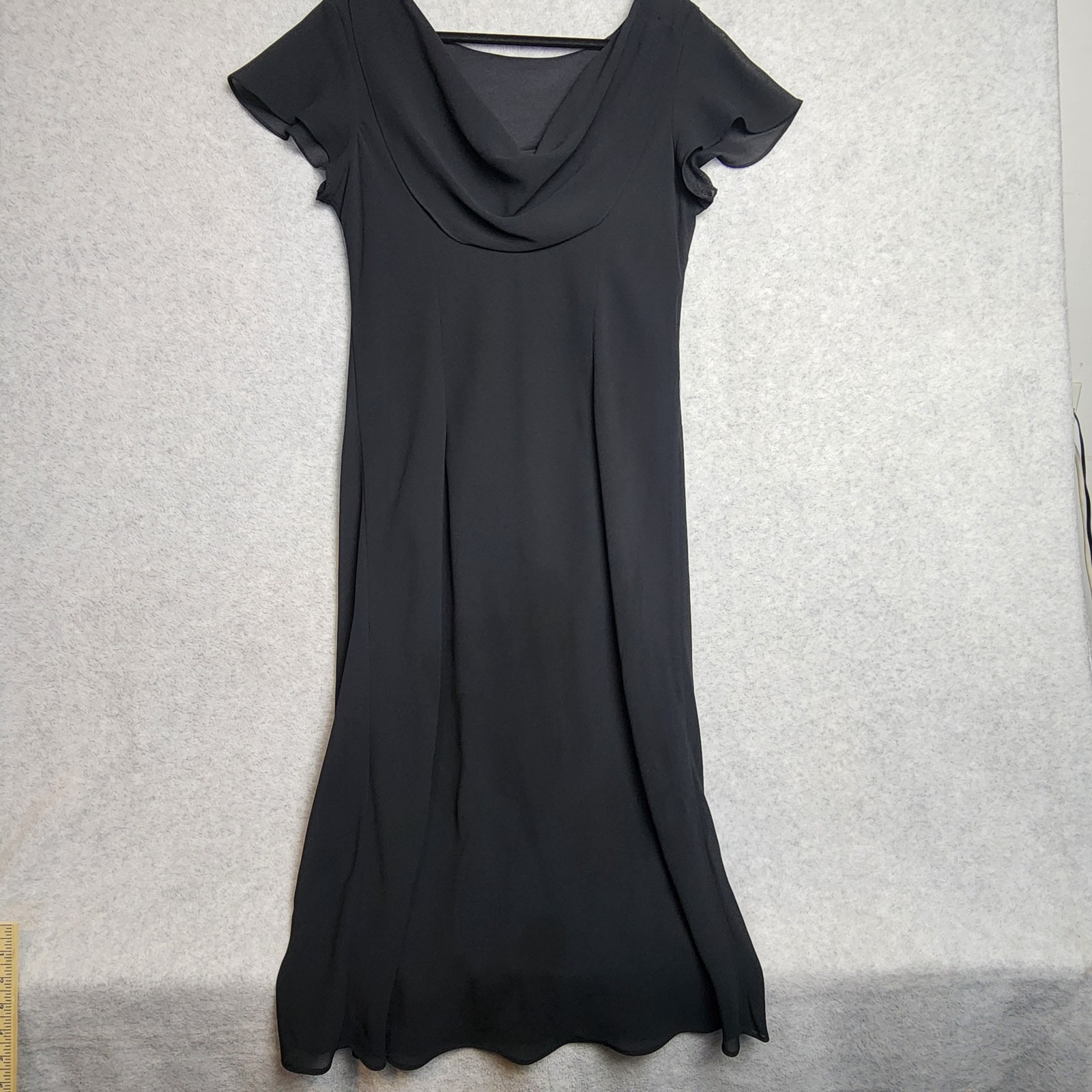 Vtg 90’s Black Beaded Maxi Dress Robbie Bee Scoop back dancing cocktail dressy
