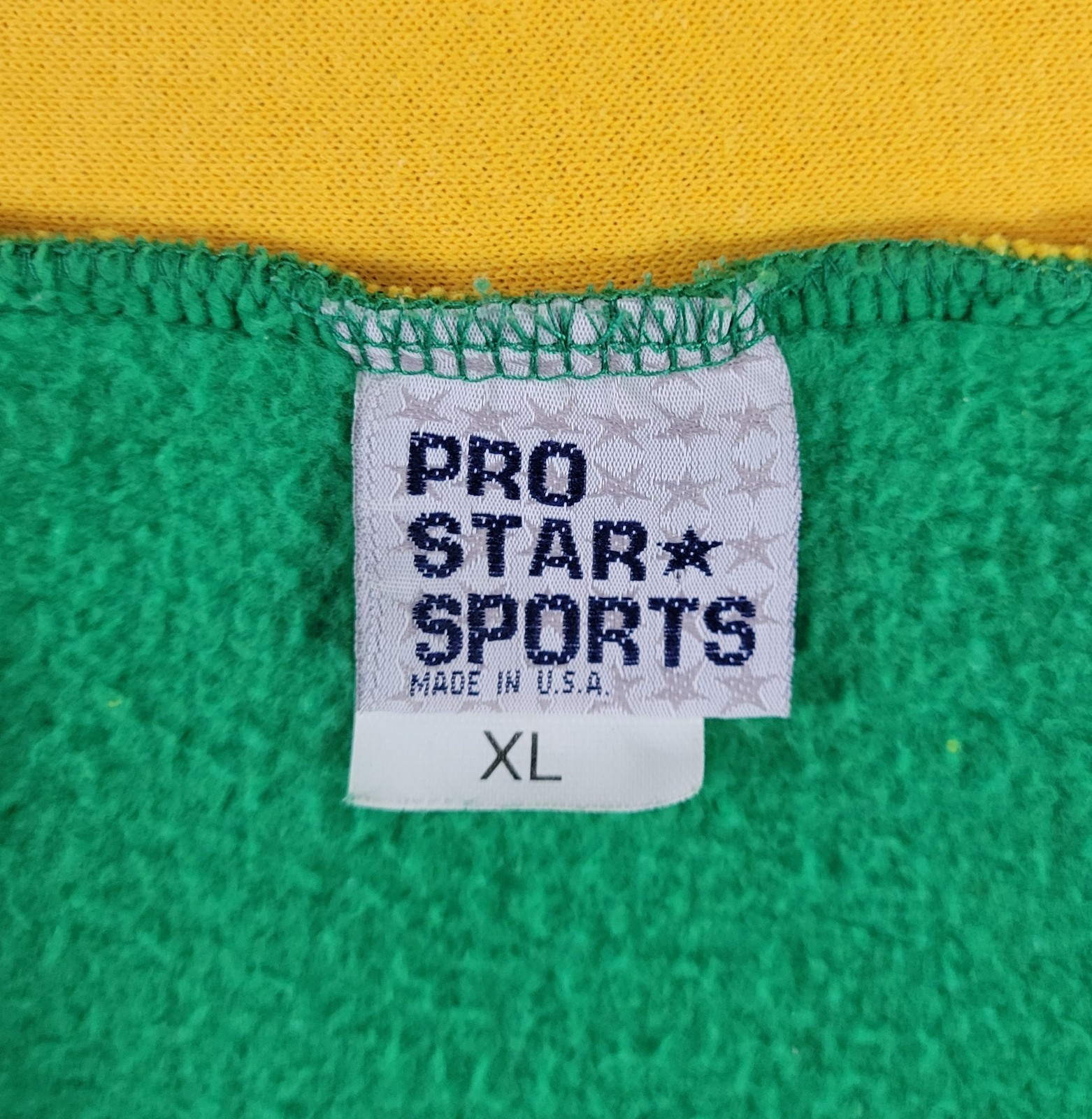 Vtg Pro Star Sports Green & Gold Packers Zip Up Hoodie Size Youth XL (Adult SM)