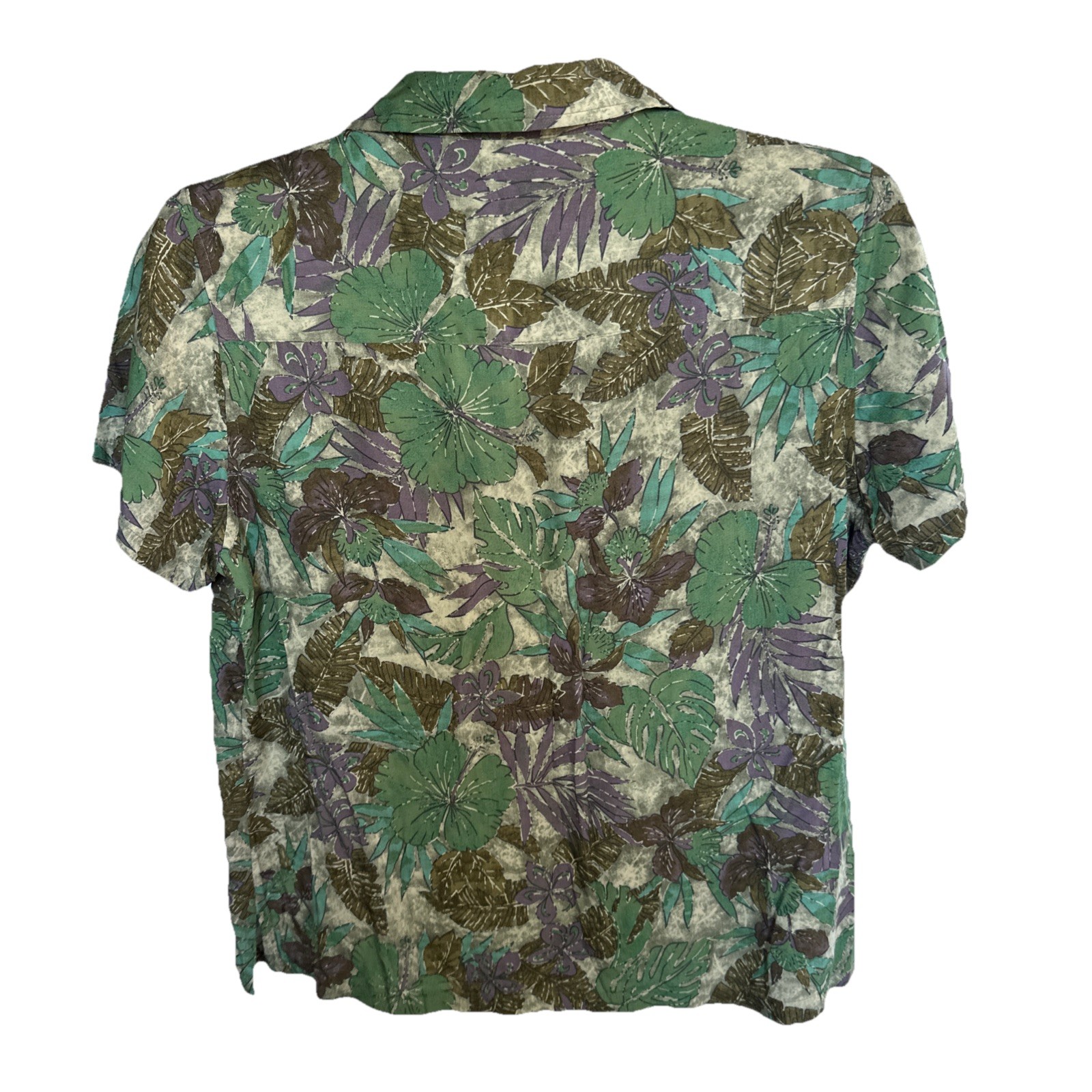Vintage Kahala woman’s size Medium Hawaiian Shirt Bottom Up V Neck