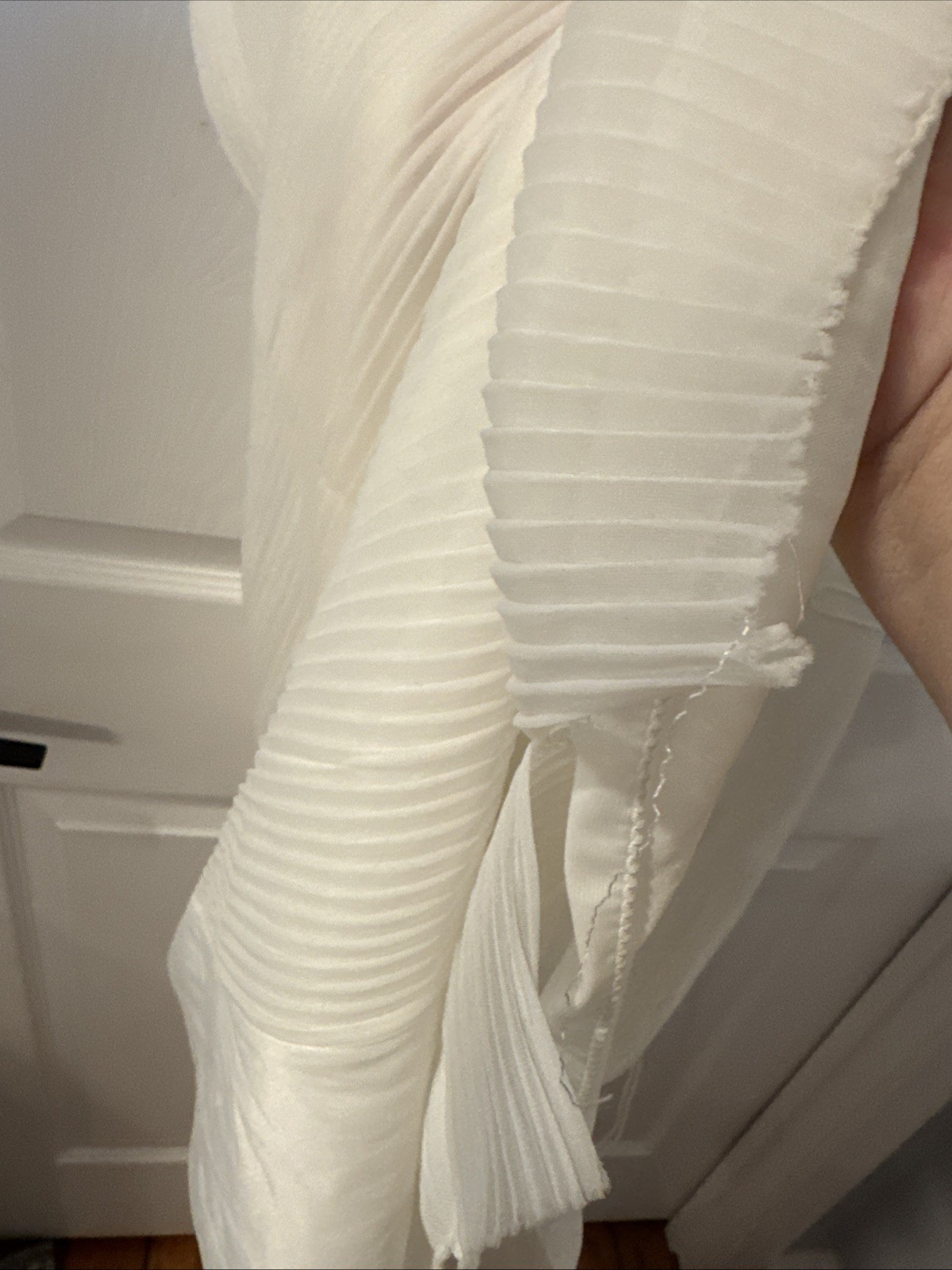 Vintage 50s Luxite by Holeproof Long Cream Nylon Gown Size 32 Made in USA