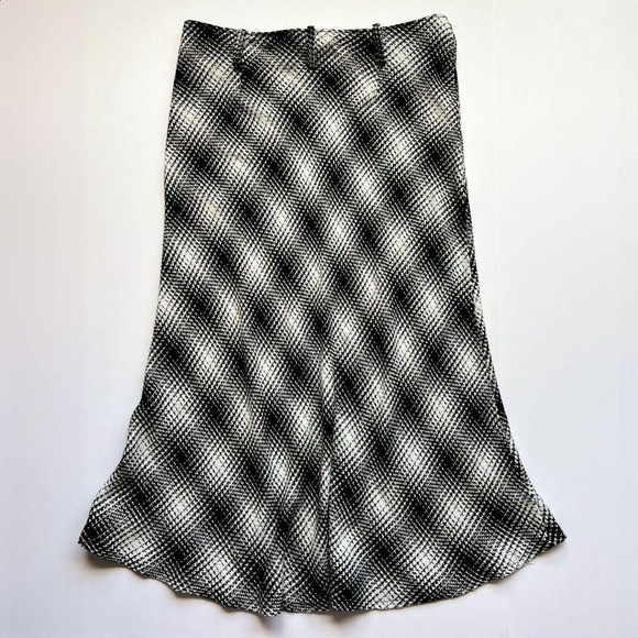 Cato Vintage Black & White Plaid Maxi Skirt