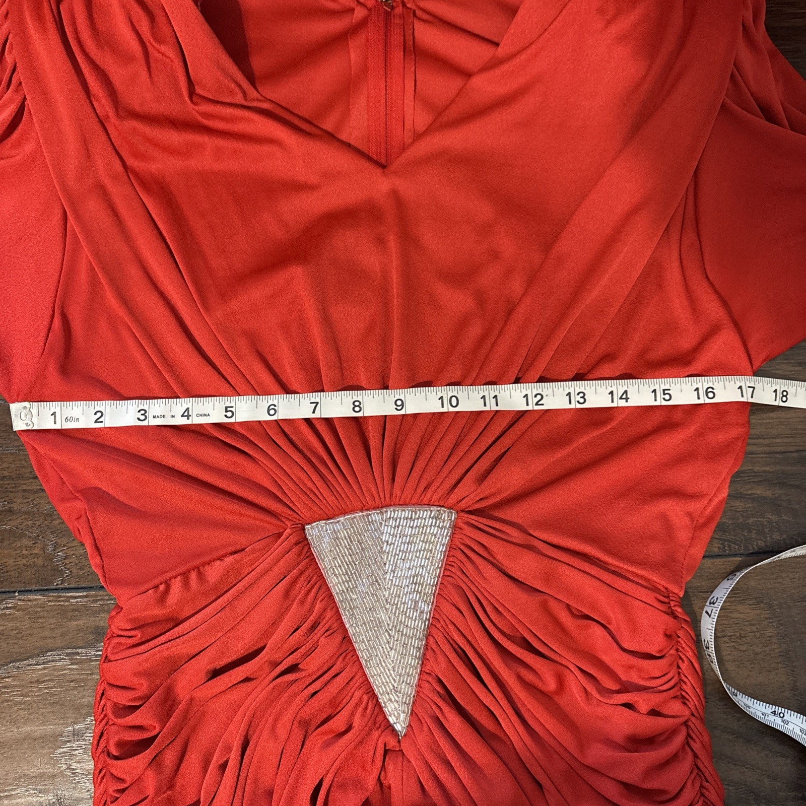 Rare Vintage Claralura Original Circa 1980’s Red Dress Size 12 Small Flaw