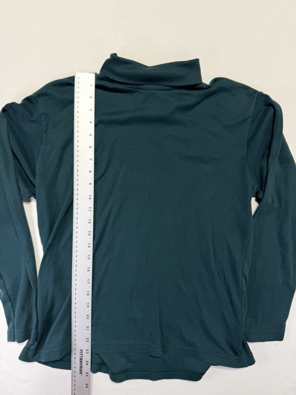 Vintage Bobbie Brooks Turtleneck Shirt Teal Green Stretch Knit Womens XL USA Mad