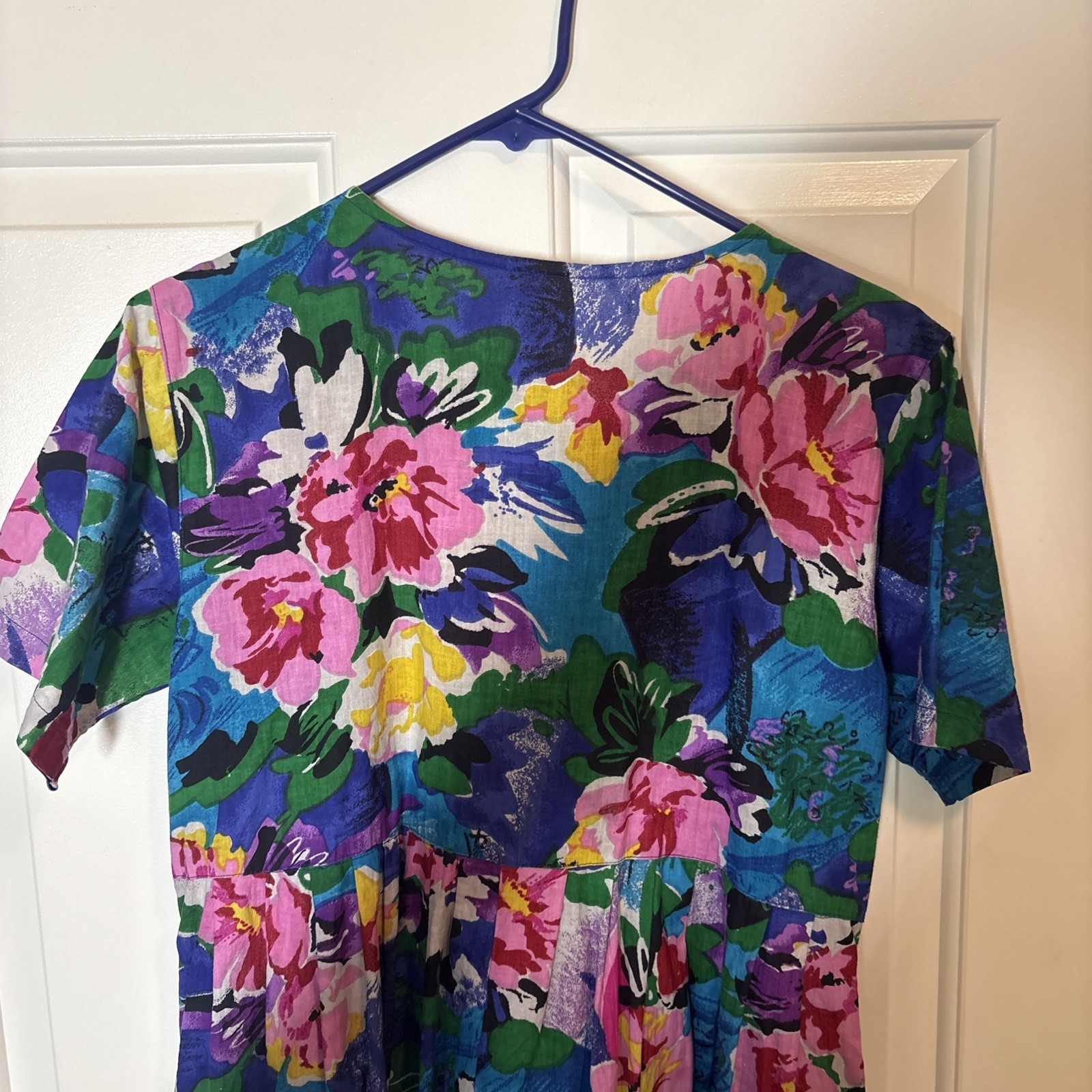 Vintage 80’s Sita Cotton Floral Size S 1980s Romper Indian Cotton Flower