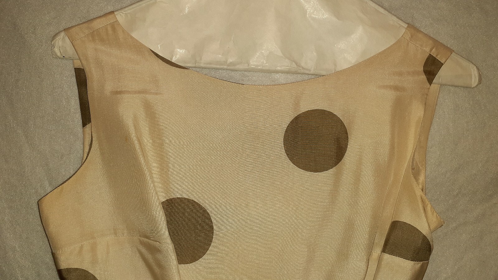 1950/60s Vintage Summer Dress Norman Wiatt of California Silk Dot Print Small