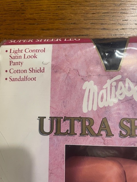 Lot of 2 Vintage Matisse Premium & Ultra Sheer Pantyhose – Navy – Size B – New