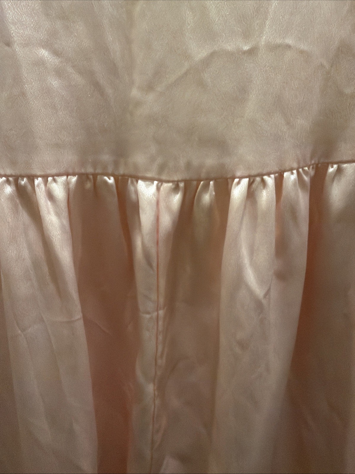 Barbizon Vintage Blush Pink Grannycore Sheer Lace Trim Embroidered Nightgown XL