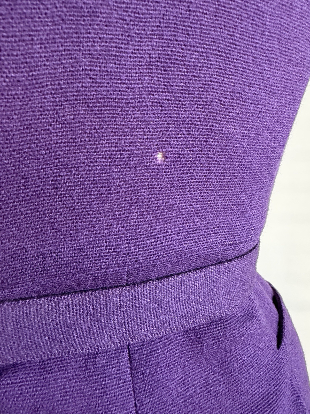 Vintage 1950s Purple Wool Bombshell Wiggle Dress Pacific Mills S