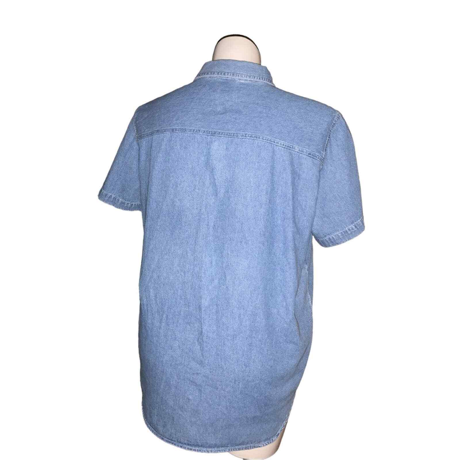 Just My Size Denim Vintage Cottage Core Shirt, Size 14W/16W