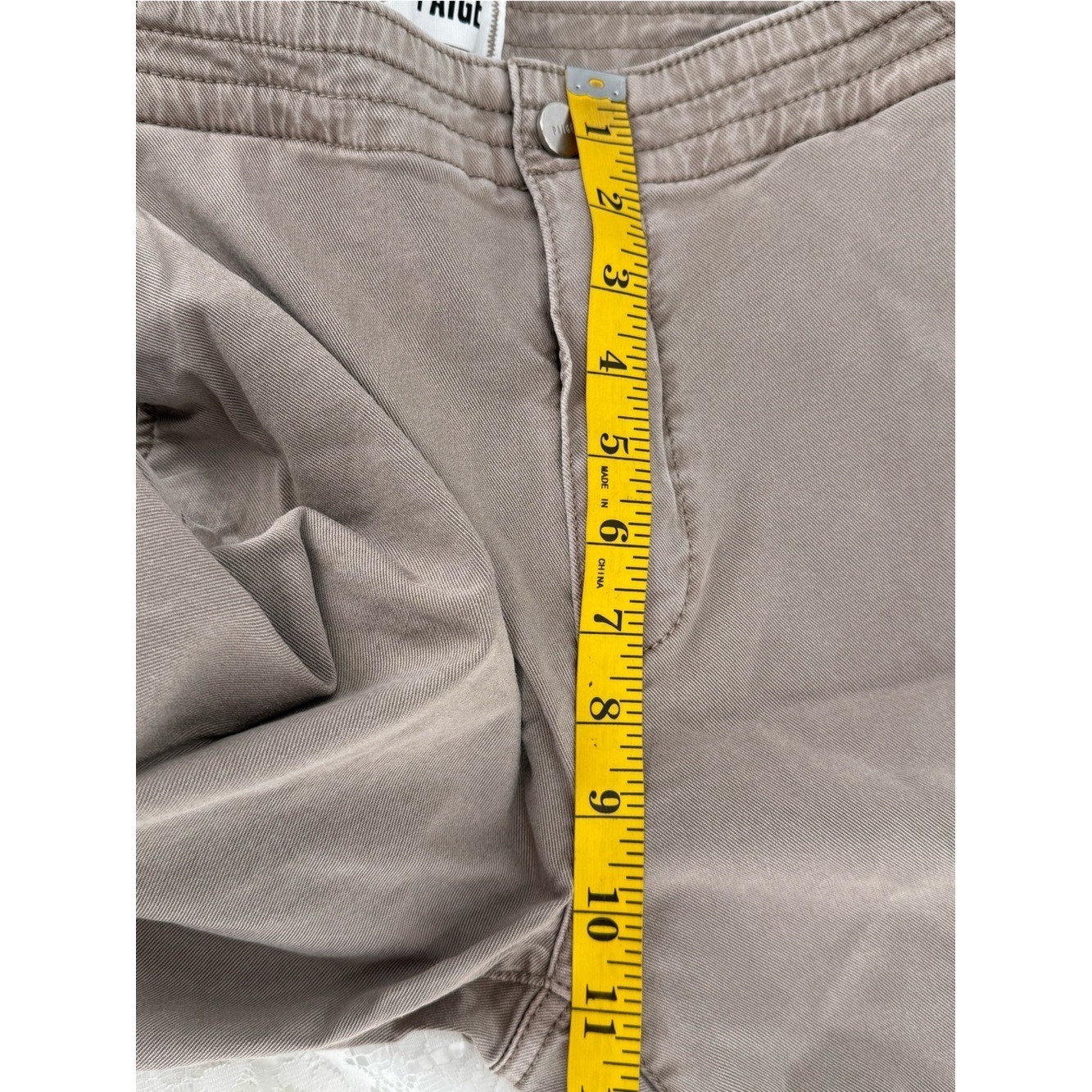 PAIGE womens Reid Jogger Vintage Moss Taupe Jogger Cropped Jean 28