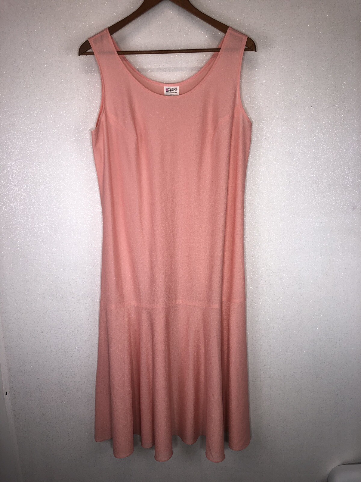Vintage 60’s D’Allairds Sheer Lightweight Pink Sleeveless Mermaid Slip Dress 12