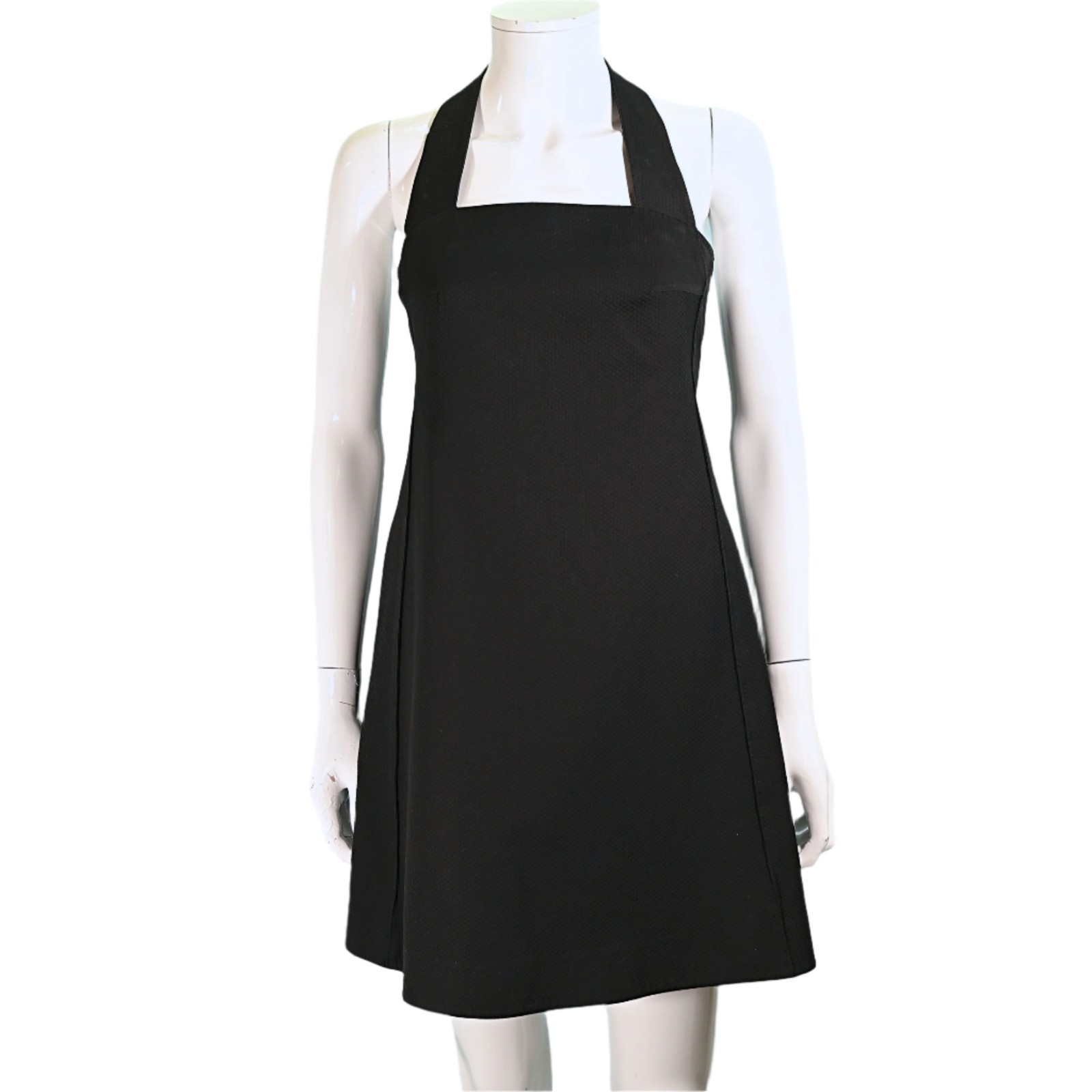 Vintage Claude Montana Black Mini Halter Dress, 'Montana’ Made in Italy XS/XXS