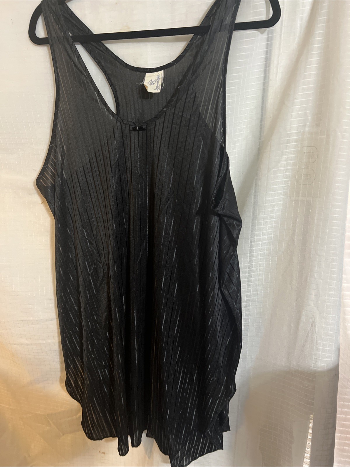 Vintage Women’s UNDERCOVER WEAR Black Nightgown – siren romantic goth -sz? (BL3)
