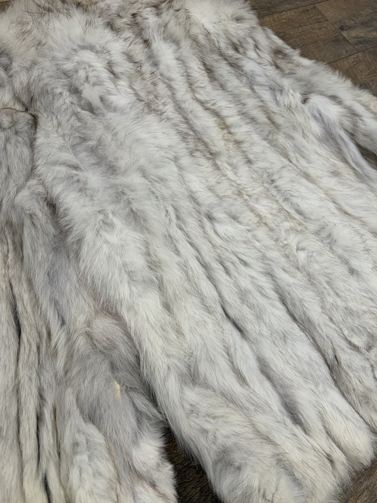 Vintage 80s Nikki Blue Fox Fur Coat Medium White