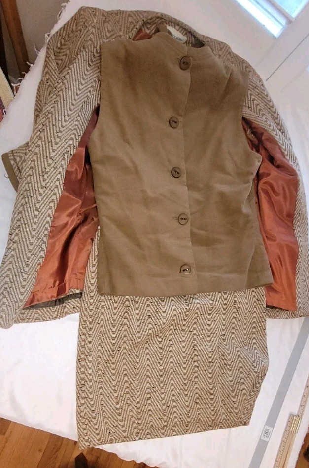 Marie Phillips 3pc 1950s Set~ Jacket W/ Skirt & Top( Button Up Back) Fully Lined