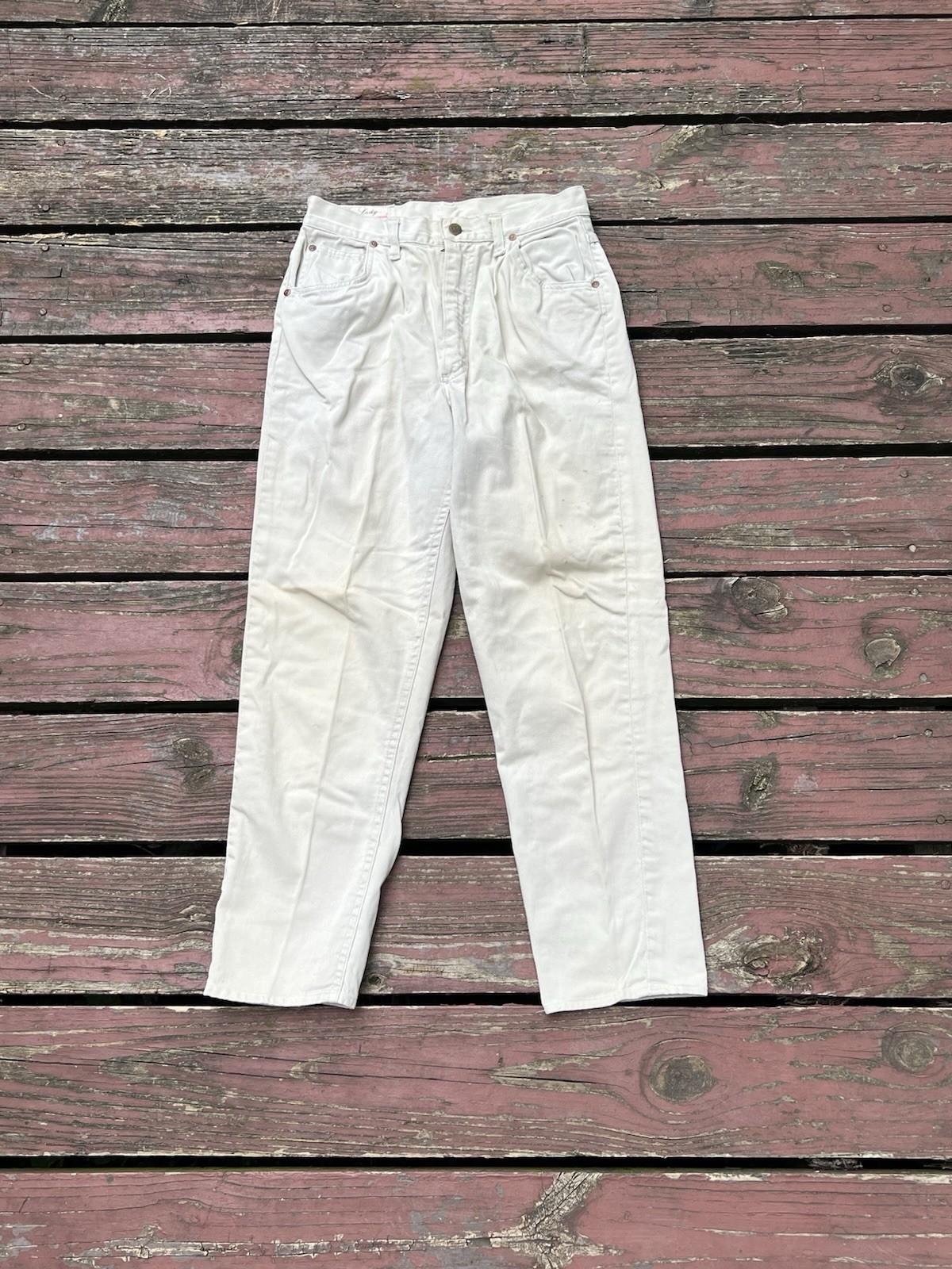 Vintage 60s Lady Lee Westerner Riding Cream Pants Jeans Women’s Size 26