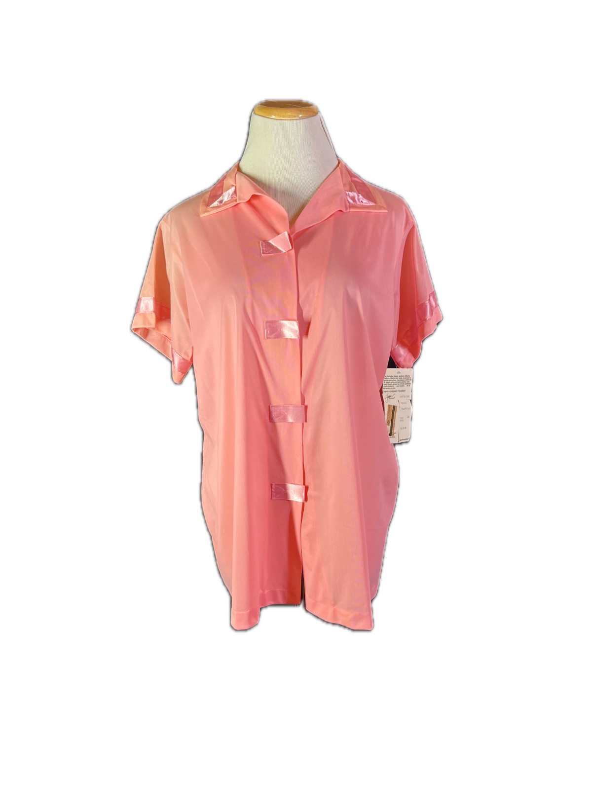 Vintage Deadstock Henson Kickernick Size 38 Pink Rose Short Sleeve