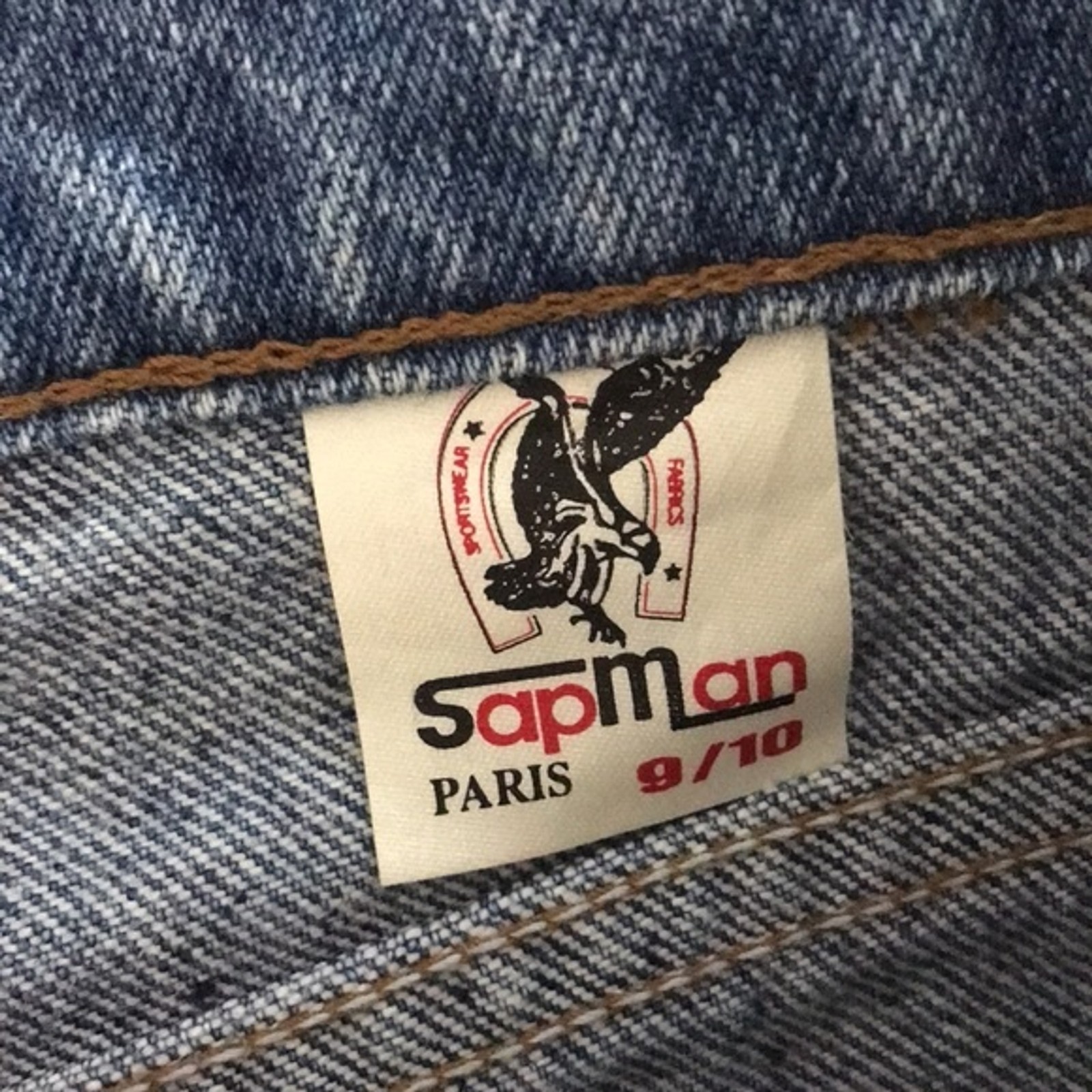 Sapman Paris Jeans Women’s Western High Waisted Mom Denim Blue Size 10