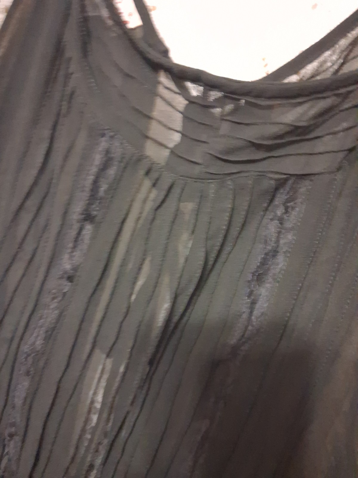 1990’s Vintage Whimsygoth sheer open back blouse with back ties. Size Large.