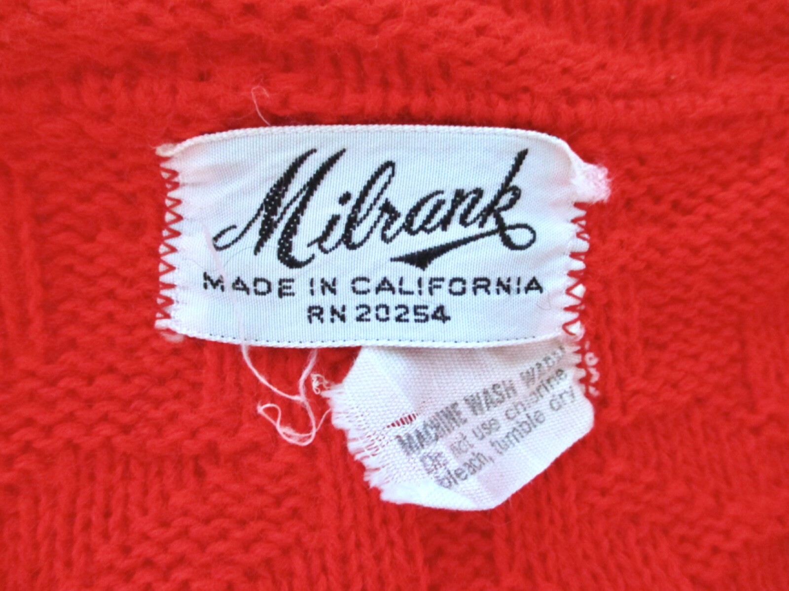 Vtg 60s 70s Red Geometric Textured Long Open Cardigan Duster Sweater Pockets S