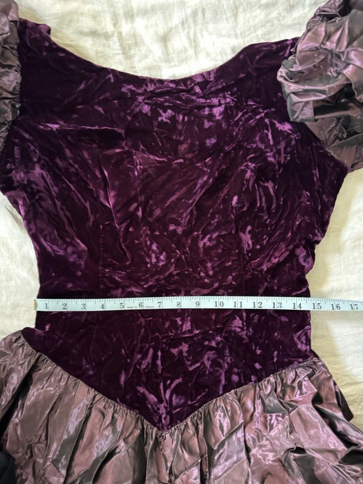 Vintage 80s 90s Lori Ann Deep Purple Gown – Dramatic Back Bow
