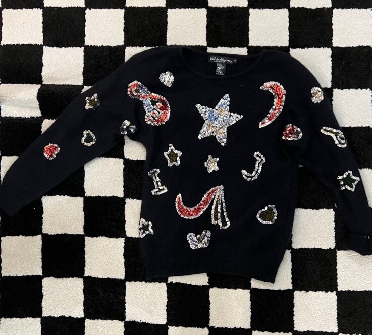 VINTAGE 80s angora Work in Progress by Gladys Bagley sweater