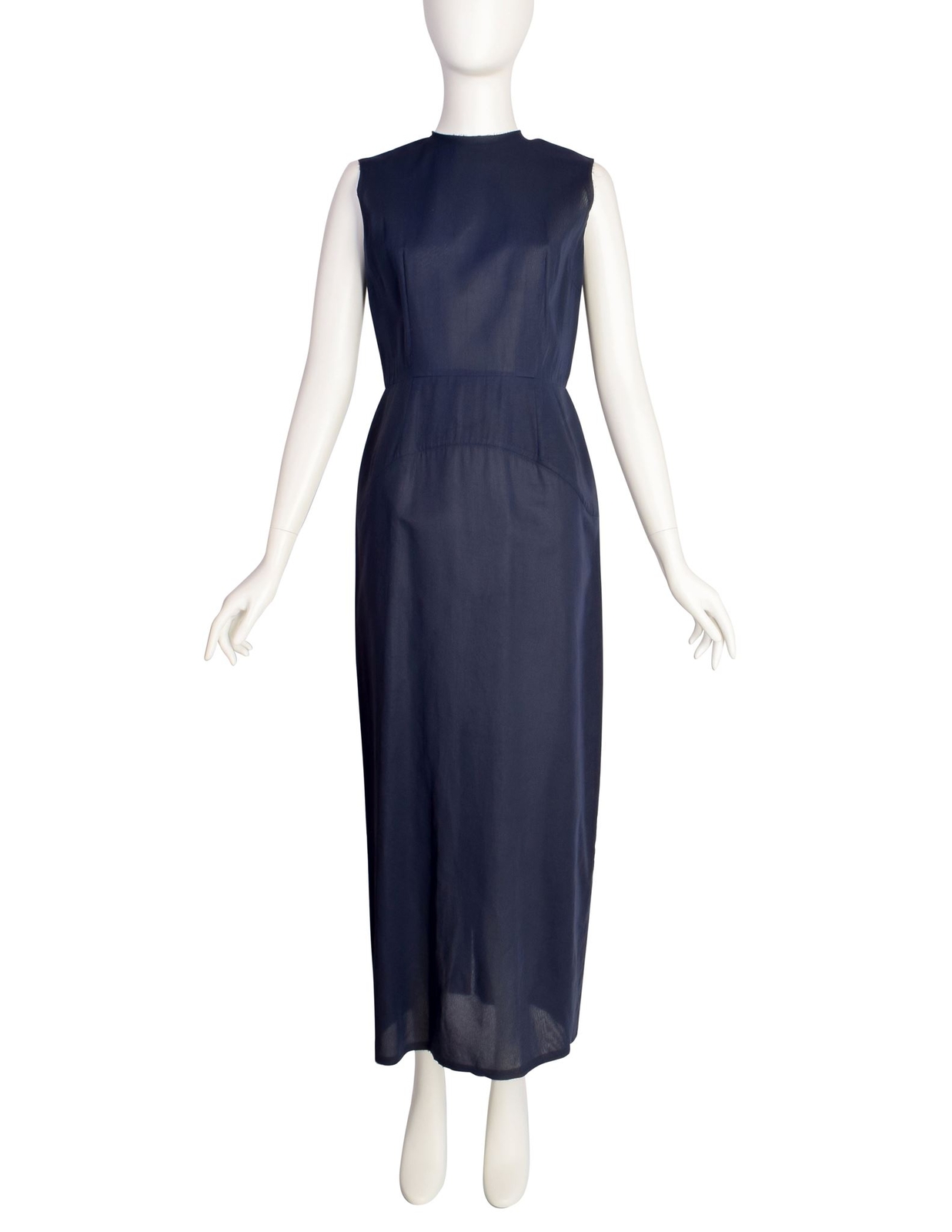 Comme des Garcons Vintage 1998 Navy Blue Padded Hip Dress