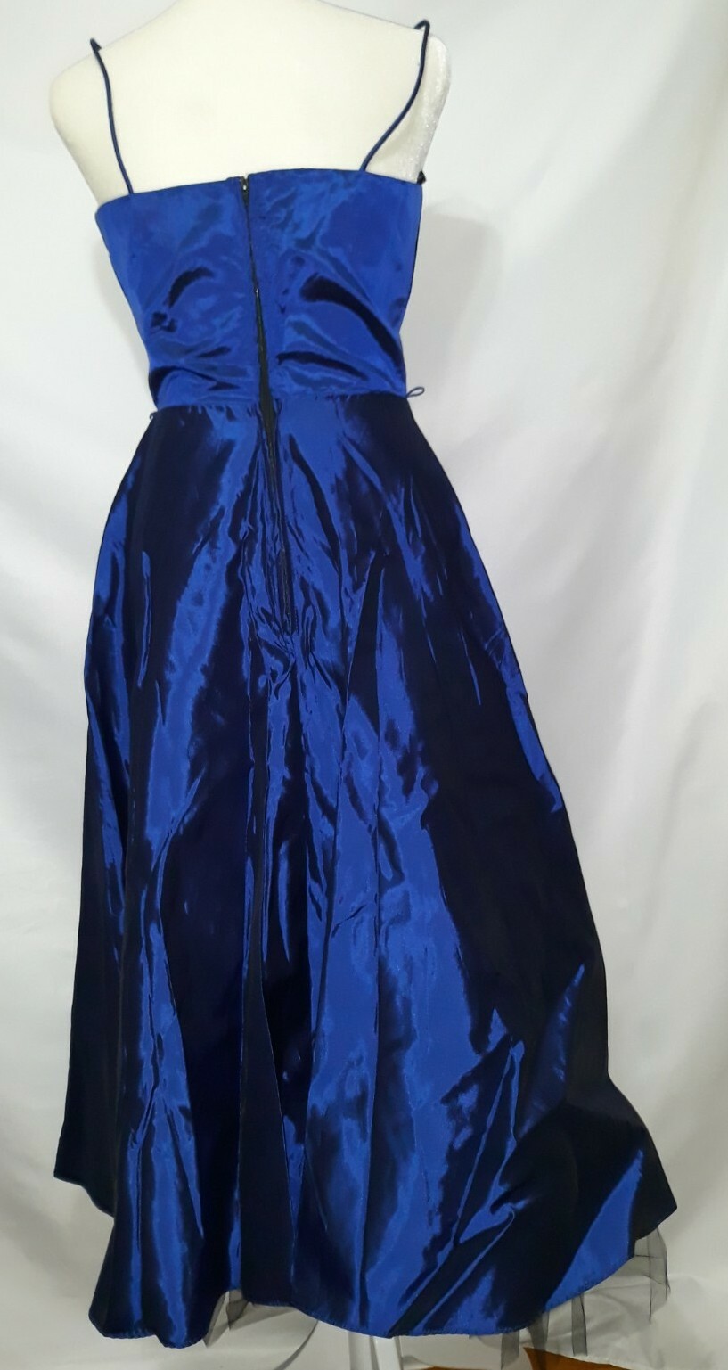 NWT Vintage Zum Zum By Niki Livas Cobalt Irridecent Women’s Dress Size 5-6